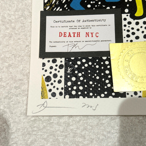 世界限定100枚 DEATH NYC キース・ヘリング ルイヴィトン LOUISVUITTON 草間彌生 ポップアート アートポスター 現代アート KAWS Banksyの画像2