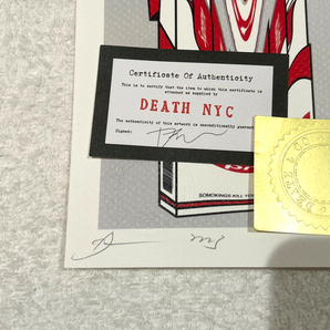 DEATH NYC スヌーピー SNOOPY マルボロ SUPREME Dismaland 世界限定100枚 ポップアート PEANUTS アートポスター 現代アート KAWS Banksyの画像2