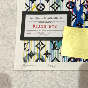 世界限定100枚 DEATH NYC ルイヴィトン LOUISVUITTON バンクシー Dismaland ポップアート アートポスター 現代アート KAWS Banksyの画像2