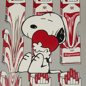 DEATH NYC スヌーピー SNOOPY マルボロ SUPREME Dismaland 世界限定100枚 ポップアート PEANUTS アートポスター 現代アート KAWS Banksyの画像3