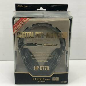 I ☆希少☆ VICTOR ビクター ステレオ ヘッドホン HP-D770 LC-OFC class1 LITZ CORD デジタル プロモニター 3m AV周辺機器 簡易清掃済み