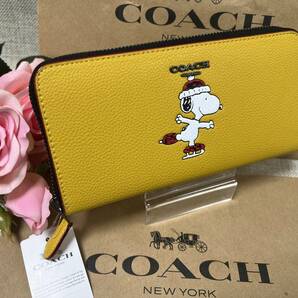 コーチ COACH 長財布 財布 アコーディオン ウォレット スヌーピー モチーフ フラックス マルチ COACH X PEANUTS コラボ ギフト CE715 A090 の画像1