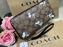 COACH 長財布 コーチ 財布 シグネチャー スヌーピー コー xピーナッツ コーチxスヌーピー コラボ ロング ジップ キャンバス C4596 C295_画像2