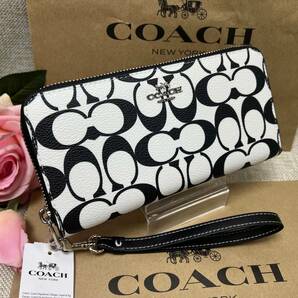 コーチ COACH 長財布 財布 シグネチャー キャンバス ロング ジップ アラウンド ウォレット ラウンドファスナー ブラックマルチ CP409 A339