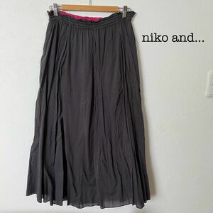 niko and... ニコアンド インドボイルフレアロングスカート サイズF ロングスカート スカート