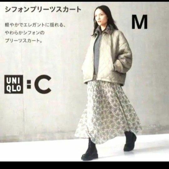 UNIQLO：Ｃ　シフォンプリーツスカート　М　ユニクロ　ペイズリー　シー　