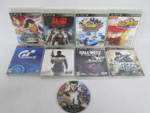 【0417h S0827】 PS3 プレイステーション3 ソフト 9枚 セット 戦国BASARA3/ONEPIECE/SONIC&オールスターレーシング/鉄拳6 等 動作未確認