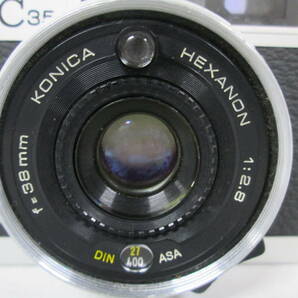 【0430n Y10363】KONICA C35 コニカ HEXANON 1:2.8 f=38mm フィルムカメラの画像7