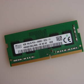 ☆☆☆【送料込み】SK Hynix PC4-2666V 4GB SODIMM S/N 5281F491 ☆☆☆の画像1