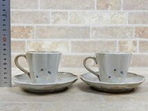 美品!! たち吉 花しきし カップ&ソーサー コーヒーセット 5客セット ◯ 【7592y1】_画像5