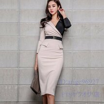 V768☆新品ワンピース◇ladies レディースきれいめ ◇ 美スタイル OL 超セクシー dress フォーマル 通勤_画像7