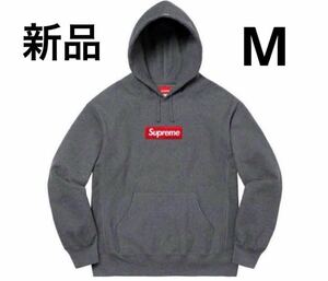 新品 21AW Mサイズ Supreme シュプリーム Box Logo ボックスロゴ Hooded スウェット パーカー Sweatshirt Charcoal チャコール 