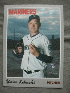 19ToppsHeritage ClothSticker 21of30 Yusei Kikuchi(菊池雄星)ルーキーカード