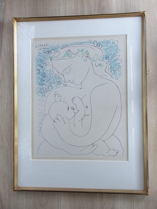 真作　パブロ・ピカソ 母と子 偉大なる母性 Grande Maternit Grand Maternity リトグラフ Pablo Picasso 