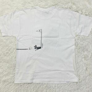 USA製 Crazy Shirt クレイジーシャツ クリバンキャット ゴルフデザイン クルーネック 半袖 Tシャツ ホワイト メンズ Mサイズの画像2
