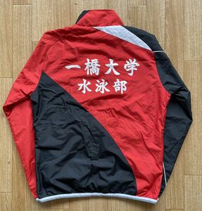 一橋大学　Hitotsubashi University　水泳部　チームジャージ　ウィンドブレーカー　メンズ　Lサイズ　MIZUNO　ミズノ　支給　非売品