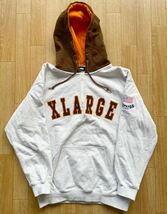 X-LARGE　エクストララージ　ハーフジップ　肉厚　ヘビーウェイト　パーカー　フーディ　Hoodie　メンズ　Mサイズ　刺繍ロゴ　グレー_画像1