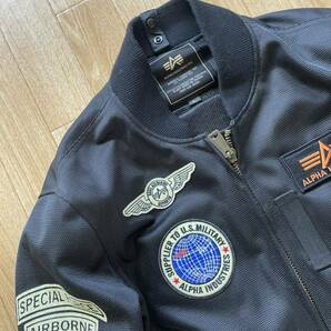 美品 ALPHA INDUSTRIES アルファインダストリーズ 春夏モデル メッシュ プロテクター付き レーシング ジャケット メンズ Lサイズの画像5