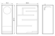 【5.5MDSBH】ダイソー300円スピーカー用小型MDFバックロードホーンキット_画像2