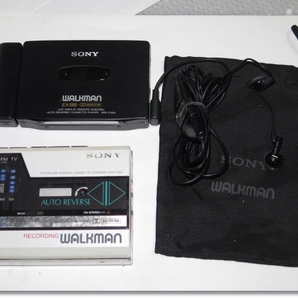 ◆当時物 SONY/ソニー WALKMAN カセットウォークマン【WM-F85】 +【WM-EX80】リモコン・イヤフォン【MDR-E472】付き 現状品◆の画像1