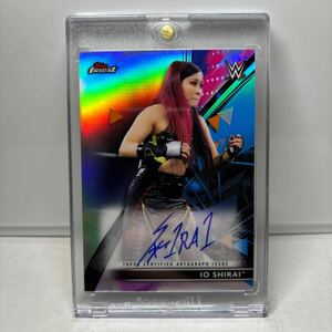 Io Shirai Refractor 直書き　Auto サイン 2021 Topps Finest WWE 【検索ワード　BBM EPOCH プロレス　スターダム　】