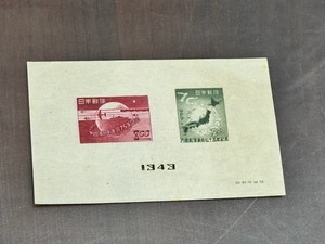 1949年 UPU75年 万国郵便連合75年記念切手 小型シート 未使用