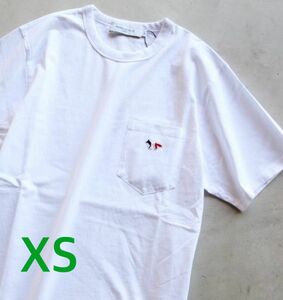 メゾンキツネ☆トリコロールフォックス　ユニセックスTシャツ　XSサイズ　ホワイト　①