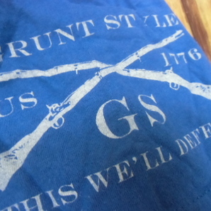 I-11 GRUNT STYLE GS ミリタリー サバゲー コンバッ トレーニングシャツ 米軍放出品 AIR FORCE アンダー Tシャツ Lサイズ 青 送料198円の画像6