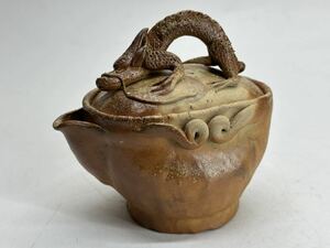  name construction Bizen dragon ... bin Zaimei small teapot . tea utensils . tea utensils ①