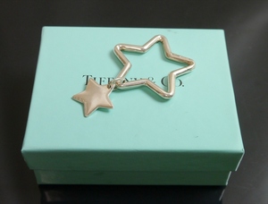  первоклассный товар Tiffany брелок для ключа звезда серебряный 925 Vintage редкий 