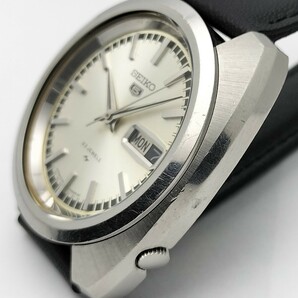 紳士用 セイコー ファイブ 自動巻き腕時計 5126キャリバー  新品純正クリスタルガラス交換済 1968年製 の画像5