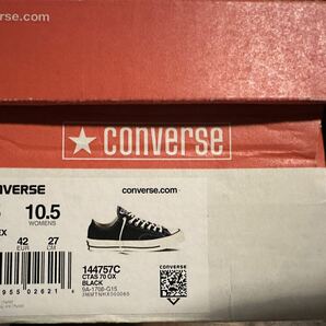 コンバース chuck Taylor チャックテイラー ct70 オールスター CONVERSE 三ツ星 OX ローカット LOW ブラック 27.0 27の画像9