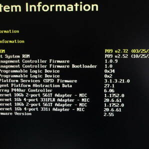 【ストレージ無】HP ProLiant DL360 Gen9 / Xeon E5-2637v4 3.50GHz ×2CPU / mem 128GB (32GB *4) / RAID P440ar / DVDマルチ / No.T743の画像9