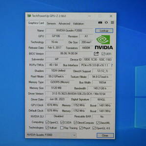nVIDIA / Quadro P2000 / GDDR5 5GB / DisplayPort 1.4対応コネクタ ×4系統出力 / 動作確認済み / No.T143の画像6