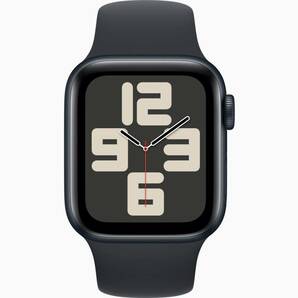 Apple Watch アップルウォッチ SE40mm GPSモデル スペースグレイアルミニウムケース ミッドナイトスポーツバンド レギュラーの画像2