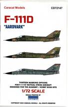 新製品　1/72 Caracal Models カラカルモデルスデカール CD72147 F-111D Aardvark_画像1