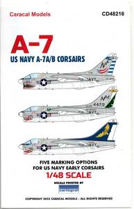 1/48 Caracal Models カラカルモデルスデカール CD48216 A-7A/B Corsair II 