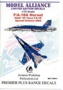 1/72Model Alliance ML729015　モデルアライアンス　McDonnell-Douglas F/A-18A Hornet (1) Royal Australian Air Force `20 Years 