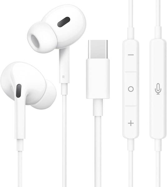 AY62 タイプc イヤホン【業界初売り iphone15対応】 有線HiFi クリア通話