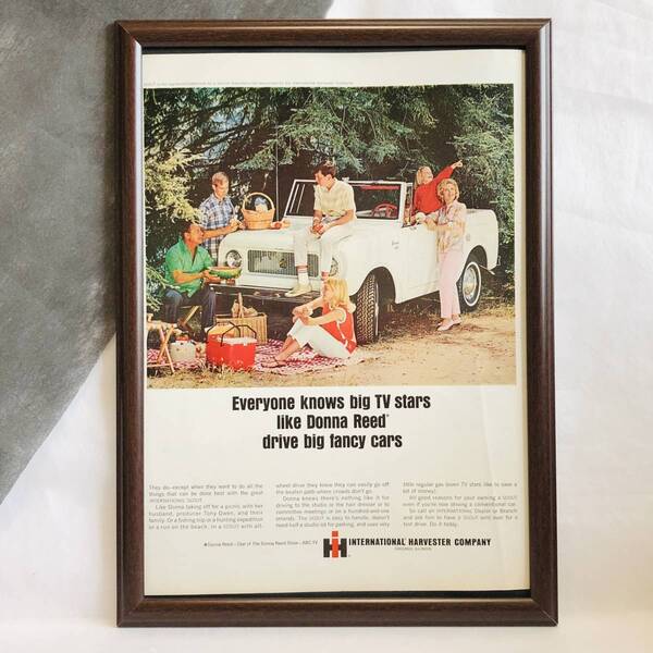 『 インターナショナル ハーベスター 』ビンテージ 広告 60年代 フレーム 付 ポスター 当時物 額付 アンティーク international harvester