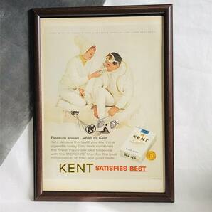 『 KENT 煙草 』ビンテージ 広告　60年代　フレーム 付 ポスター 当時物 額付 LIFE 雑誌 アンティーク