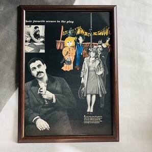 『 THEIR FAVORITE SEENES IN THE PLAY 』ビンテージ 広告 60年代 フレーム 付 ポスター 当時物 額付 LIFE 雑誌 アンティーク