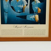 ビンテージ 広告　ポスター フレーム付　当時物　『 イングリッド・バーグマン 』 1940's　 輸入雑貨　 ( AZ1613 )_画像3
