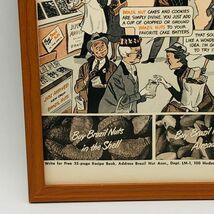 ビンテージ 広告　ポスター フレーム付　当時物　『 ブラジルナッツ 』 1940's　 輸入雑貨　 ( AZ1581 )_画像3
