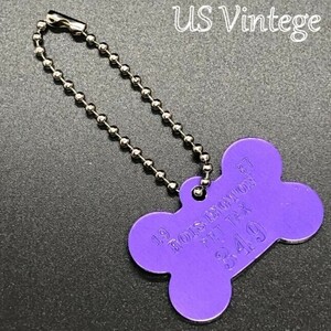 【 ビンテージ ドッグタグ 】 1987年 Dog Tag ※チェーン付き　キーホルダ　キーチェーンなどに！ アンティーク KEY048