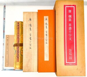 ☆原色複製 二玄社 唐 懐素 草書千字文 巻物 故宮博物院 巻子 中国 書道 資料 研究 書籍 古書 20240421-9