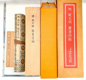 ☆原色複製 二玄社 明 祝允明 雑書詩帖 巻物 故宮博物院蔵 巻子 中国 書道 資料 研究 書籍 古書 20240421-8