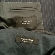 D # 【商品ランク:B】バーバリー BURBERRY BLACK LABEL ストライプ柄 スーツ 上下 セットアップ ジャケット / パンツ 紳士服 ネイビー系_画像7