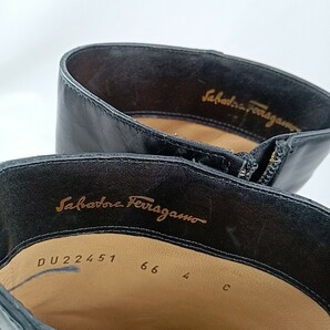 D #【商品ランク:B】 サルヴァトーレフェラガモ Salvatore Ferragamo レザー ラウンドトゥ ハーフ ブーツ レディース シューズ 婦人靴の画像9