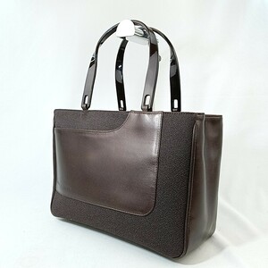 P ×[ commodity rank :A] beautiful goods Mila Schon mila schon Logo type pushed . lining total pattern one part leather handbag handbag tote bag woman bag brown group 